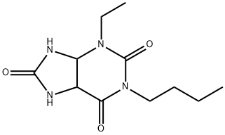 1-Butyl-3-ethyl-8-hydroxy-3,4,5,7-tetrahydro-1H-purine-2,6-dione 结构式