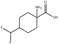1-氨基-4-(二氟甲基)环己烷-1-甲酸 结构式