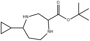 tert-Butyl 5-cyclopropyl-1,4-diazepane-2-carboxylate 结构式