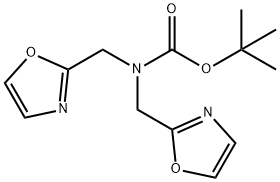 tert-Butyl bis(oxazol-2-ylmethyl)carbamate 结构式