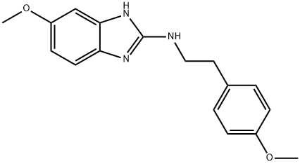 5-Methoxy-N-(4-methoxyphenethyl)-1H-benzo[d]imidazol-2-amine 结构式