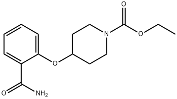Ethyl 4-(2-carbamoylphenoxy)piperidine-1-carboxylate 结构式