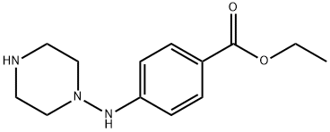 Ethyl 4-(piperazin-1-ylamino)benzoate 结构式