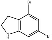 4,6-Dibromoindoline 结构式