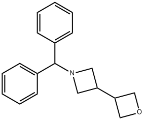 1-二苯甲基-3-(3-氧杂环丁基)氮杂环丁烷 结构式