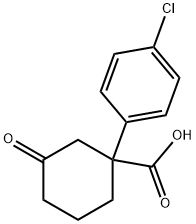 1-(4-Chlorophenyl)-3-oxocyclohexanecarboxylic acid 结构式
