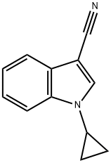 1-Cyclopropyl-1H-indole-3-carbonitrile 结构式