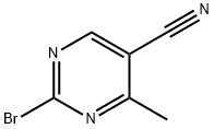 2-溴-4-甲基嘧啶-5-甲腈 结构式