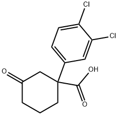 1-(3,4-Dichlorophenyl)-3-oxocyclohexanecarboxylic acid 结构式