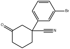 1-(3-Bromophenyl)-3-oxocyclohexanecarbonitrile 结构式
