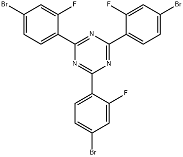 1,3,5-Triazine, 2,4,6-tris(4-bromo-2-fluorophenyl)- 结构式