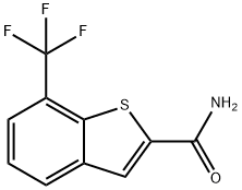 7-(Trifluoromethyl)benzothiophene-2-carboxamide 结构式