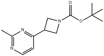 tert-Butyl 3-(2-methylpyrimidin-4-yl)azetidine-1-carboxylate 结构式