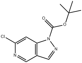 tert-Butyl 6-chloro-1H-pyrazolo[4,3-c]pyridine-1-carboxylate 结构式