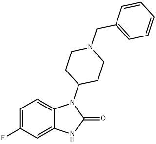 1-(1-Benzylpiperidin-4-yl)-5-fluoro-1H-benzo[d]imidazol-2(3H)-one 结构式