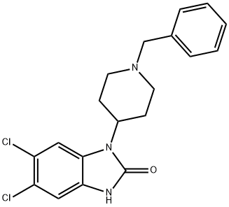 1-(1-Benzylpiperidin-4-yl)-5,6-dichloro-1H-benzo[d]imidazol-2(3H)-one 结构式