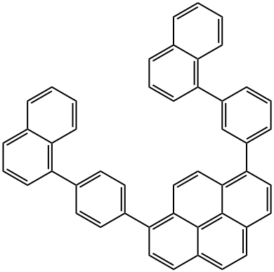 1-(3-(Naphthalen-1-yl)phenyl)-8-(4-(naphthalen-1-yl)phenyl)pyrene 结构式