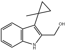 (3-(1-Methylcyclopropyl)-1H-indol-2-yl)methanol 结构式