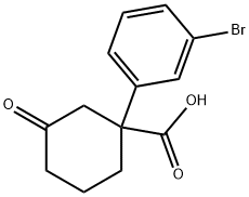 1-(3-Bromophenyl)-3-oxocyclohexanecarboxylic acid 结构式