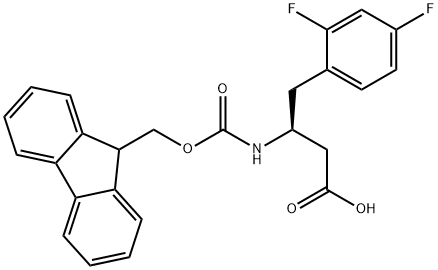 FMOC-S-3-氨基-4-(2,4-二氟苯基)-丁酸 结构式