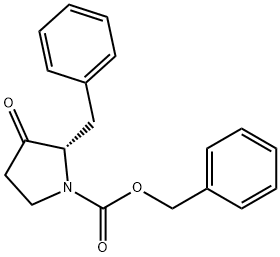 (S)-Benzyl 2-benzyl-3-oxopyrrolidine-1-carboxylate 结构式