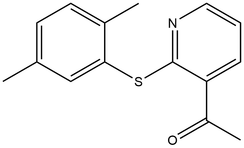 1-[2-[(2,5-Dimethylphenyl)thio]-3-pyridinyl]ethanone 结构式