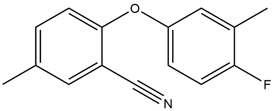 2-(4-Fluoro-3-methylphenoxy)-5-methylbenzonitrile 结构式