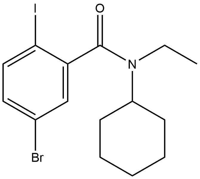 5-Bromo-N-cyclohexyl-N-ethyl-2-iodobenzamide 结构式