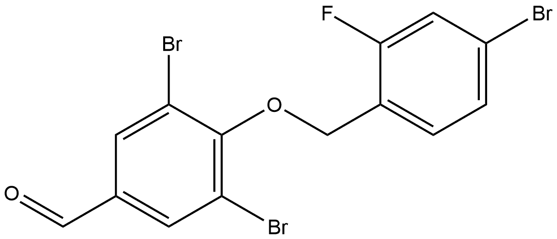 3,5-Dibromo-4-[(4-bromo-2-fluorophenyl)methoxy]benzaldehyde 结构式