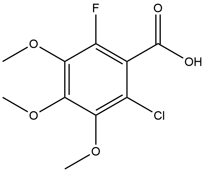 2-Chloro-6-fluoro-3,4,5-trimethoxybenzoic acid 结构式