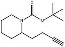 2-(丁-3-炔-1-基)哌啶-1-羧酸叔丁酯 结构式