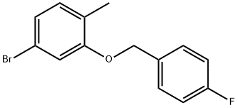 4-Bromo-2-((4-fluorobenzyl)oxy)-1-methylbenzene 结构式