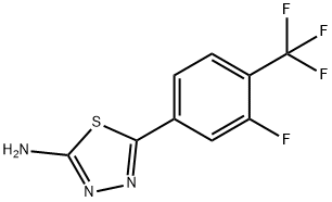 2-氨基-5-[3-氟-4-(三氟甲基)苯基]-1,3,4-噻二唑 结构式