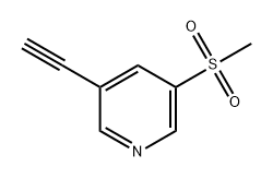 3-乙炔基-5-(甲磺酰基)吡啶 结构式