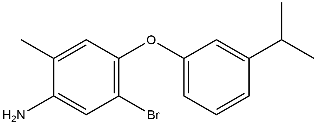 5-Bromo-2-methyl-4-[3-(1-methylethyl)phenoxy]benzenamine 结构式