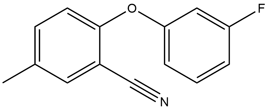 2-(3-Fluorophenoxy)-5-methylbenzonitrile 结构式