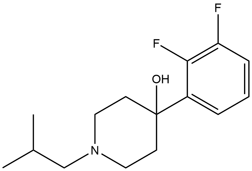 4-(2,3-Difluorophenyl)-1-(2-methylpropyl)-4-piperidinol 结构式