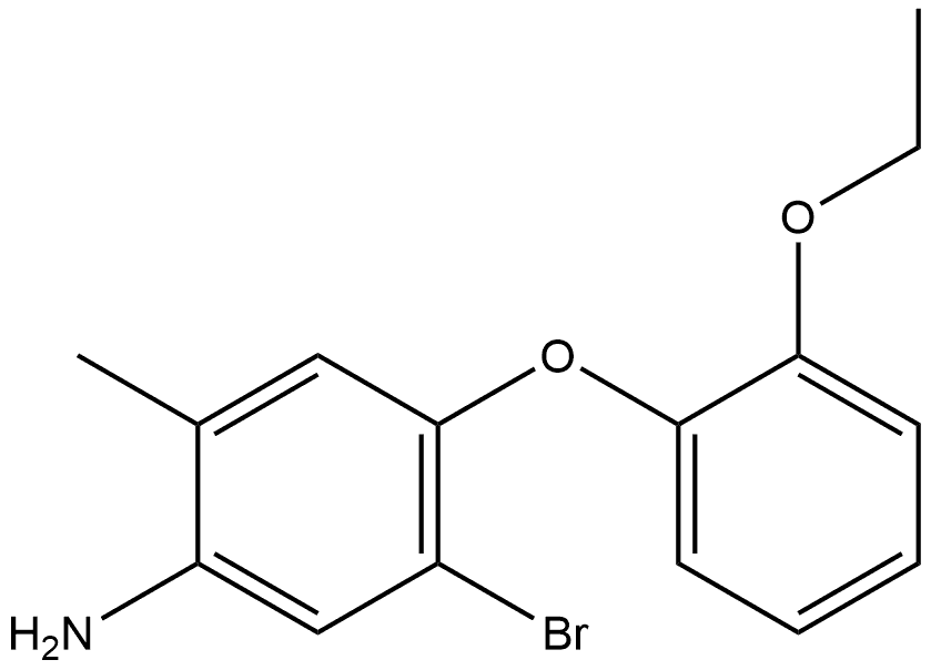 5-Bromo-4-(2-ethoxyphenoxy)-2-methylbenzenamine 结构式