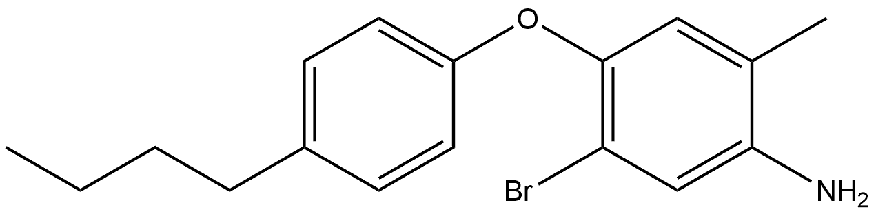 5-Bromo-4-(4-butylphenoxy)-2-methylbenzenamine 结构式