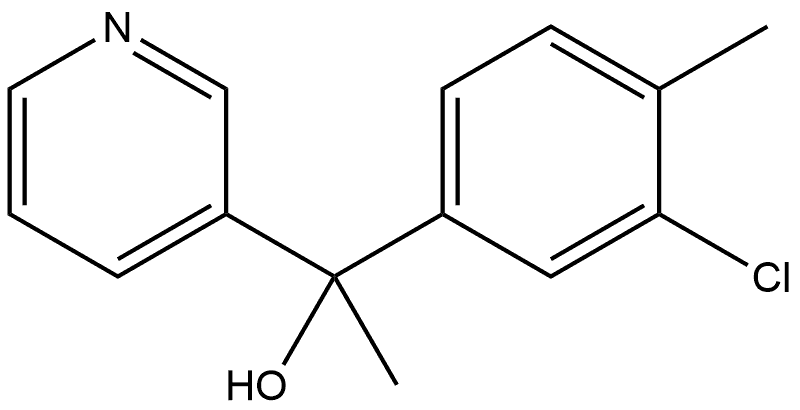 α-(3-Chloro-4-methylphenyl)-α-methyl-3-pyridinemethanol 结构式