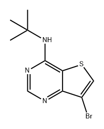 Thieno[3,2-d]pyrimidin-4-amine, 7-bromo-N-(1,1-dimethylethyl)- 结构式