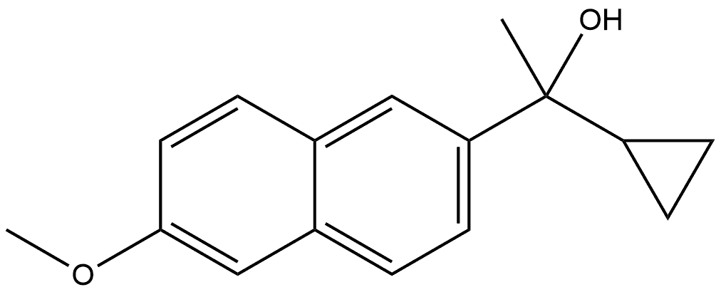 1-(6-Methoxy-2-naphthyl)-1-cyclopropyl ethanol 结构式