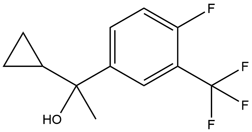 α-Cyclopropyl-4-fluoro-α-methyl-3-(trifluoromethyl)benzenemethanol 结构式