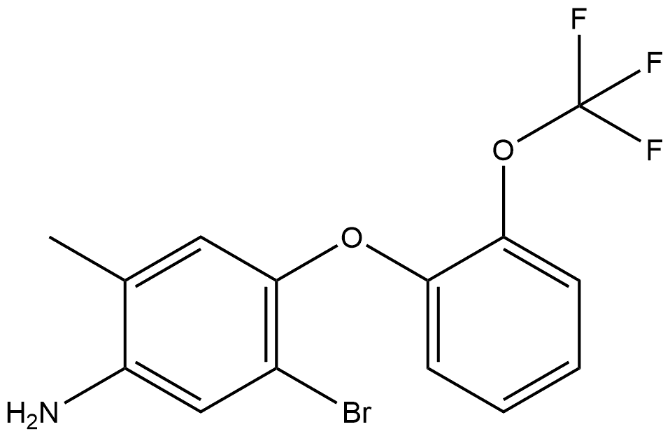 5-Bromo-2-methyl-4-[2-(trifluoromethoxy)phenoxy]benzenamine 结构式