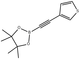 4,4,5,5-四甲基-2-(噻吩-3-基乙炔基)-1,3,2-二氧硼烷 结构式