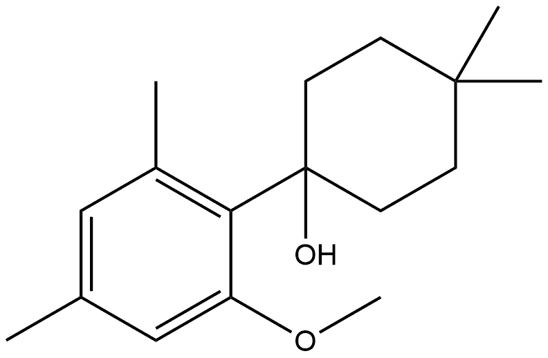 1-(2-methoxy-4,6-dimethylphenyl)-4,4-dimethylcyclohexanol 结构式