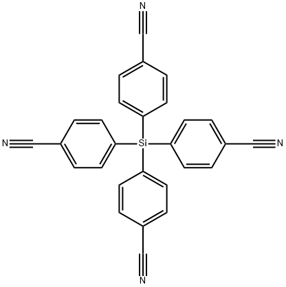 BENZONITRILE, 4,4',4'',4'''-SILANETETRAYLTETRAKIS- 结构式