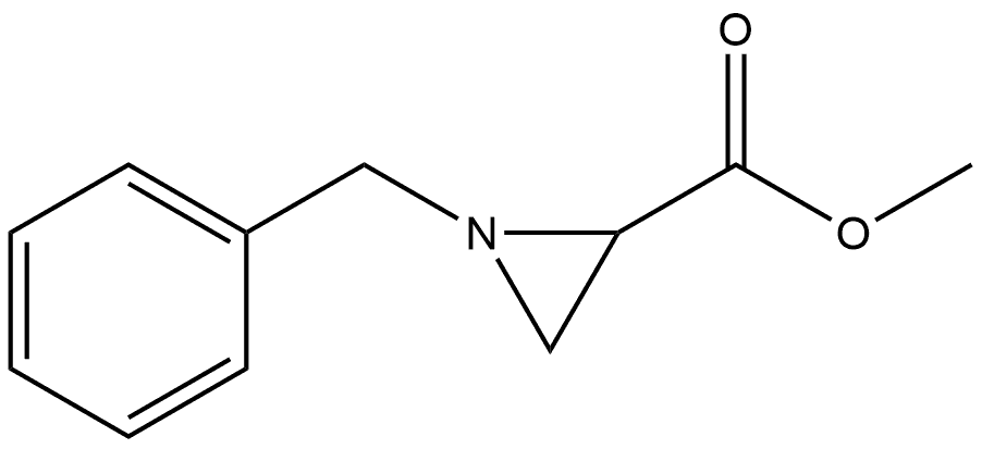 2-Aziridinecarboxylic acid, 1-(phenylmethyl)-, methyl ester, (1R-trans)- (9CI) 结构式