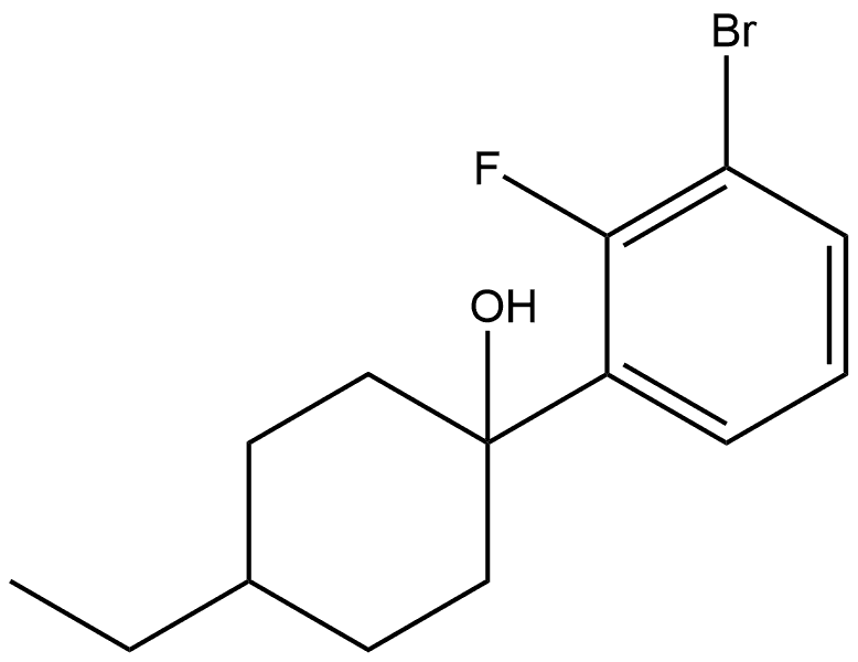 1-(3-Bromo-2-fluorophenyl)-4-ethylcyclohexanol 结构式