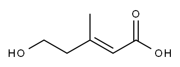 2-Pentenoic acid, 5-hydroxy-3-methyl-, (2E)- 结构式